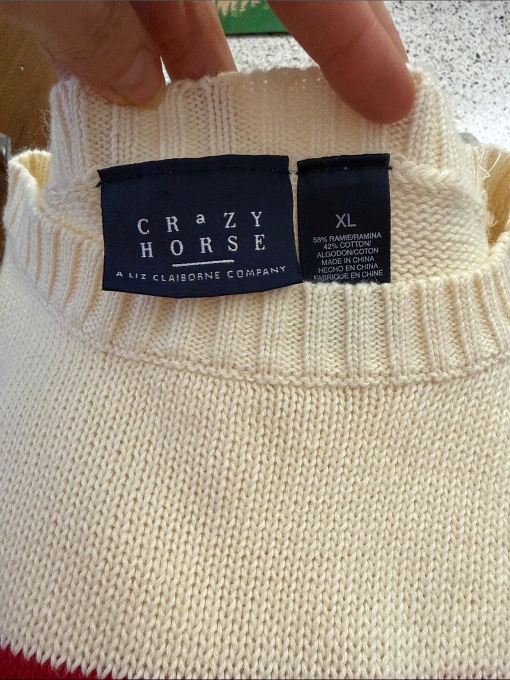 NWT Crazy Horse patriotic American flag short sleeve sweater XL - Picture 2 of 5